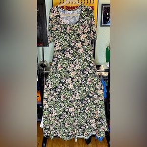 LuLaRoe Ana Dress, Floral, XL
